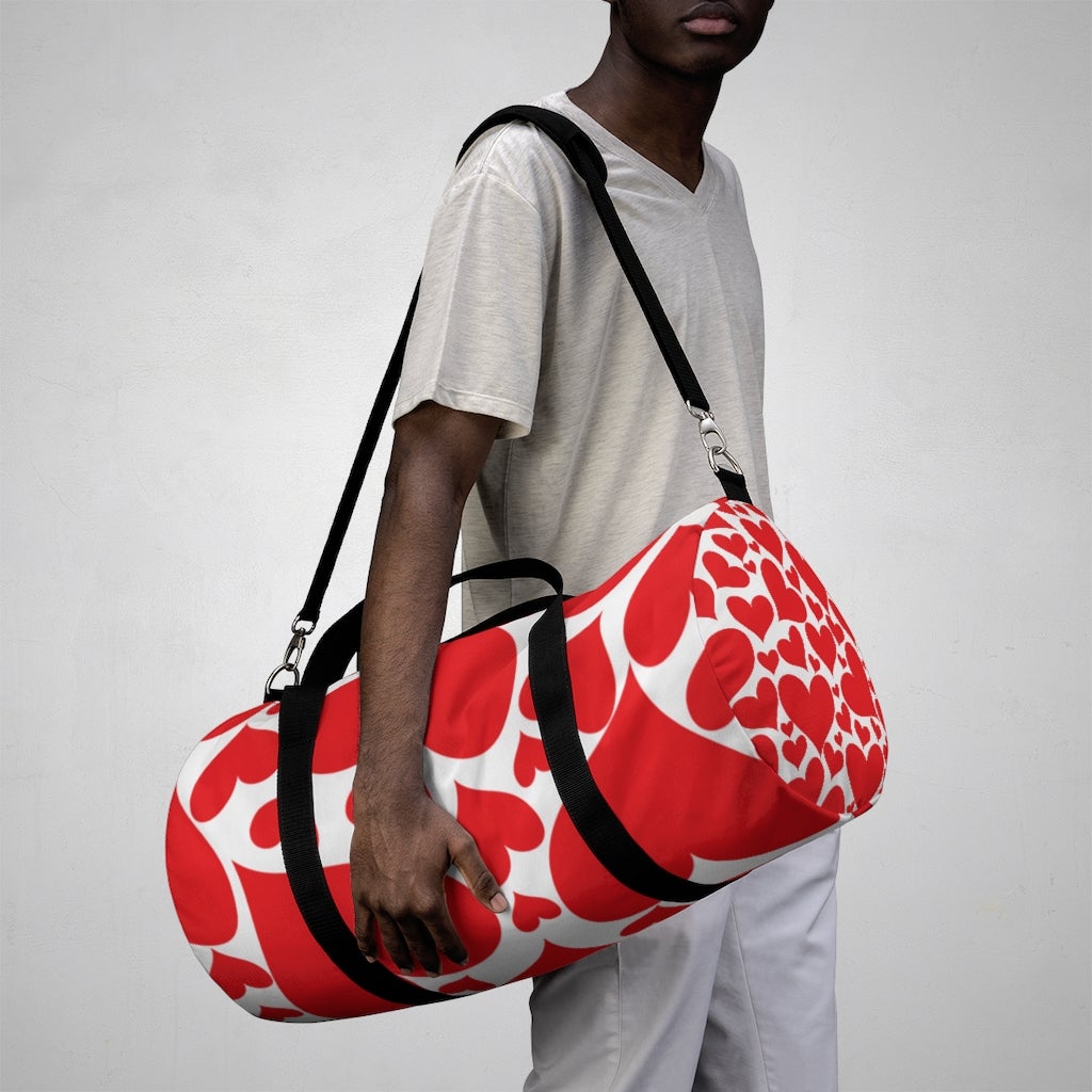 Uniquely You Duffel Bag / Love Red Hearts