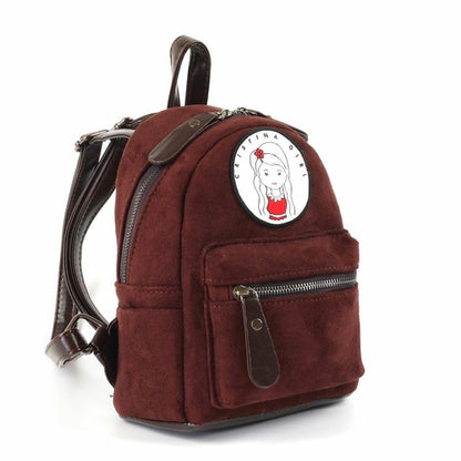 Micro Backpack in Faux Suede Leather