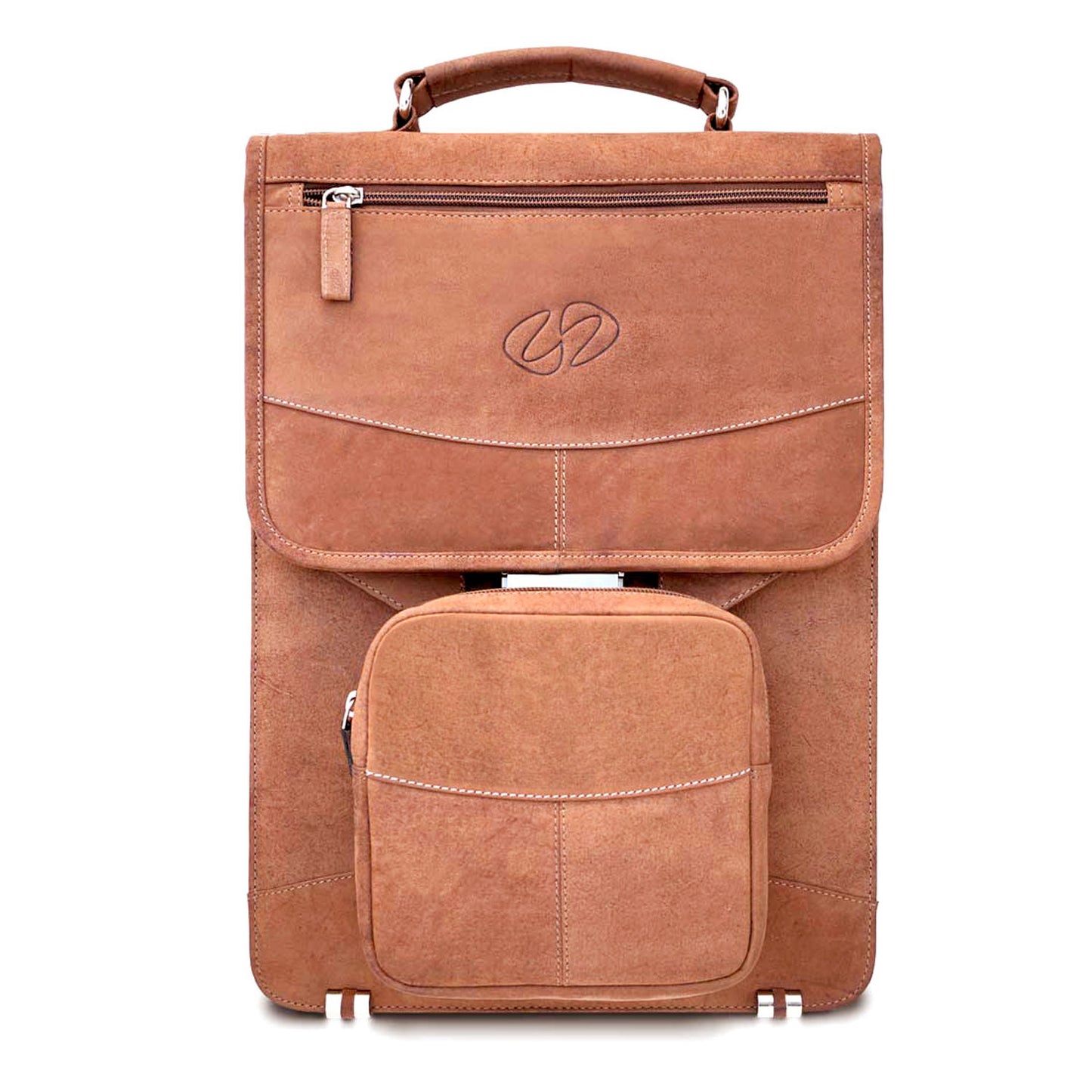 Premium Leather Briefcase Backpack