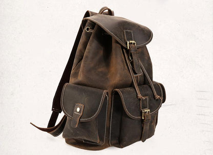Small Handmade Genuine Leather Backpack